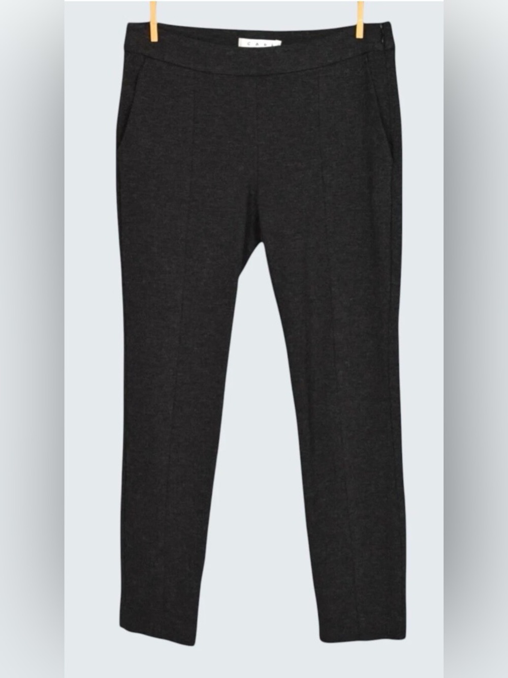 CABI Audrey Charcoal Gray Skinny Ponte Pants #967 Size 6 Stretch Side Zip #967 - Picture 2 of 6